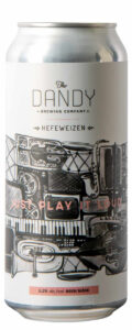 Can shot of Just Play It Loud by the dandy brewing company, showing off the design in craft beer.
